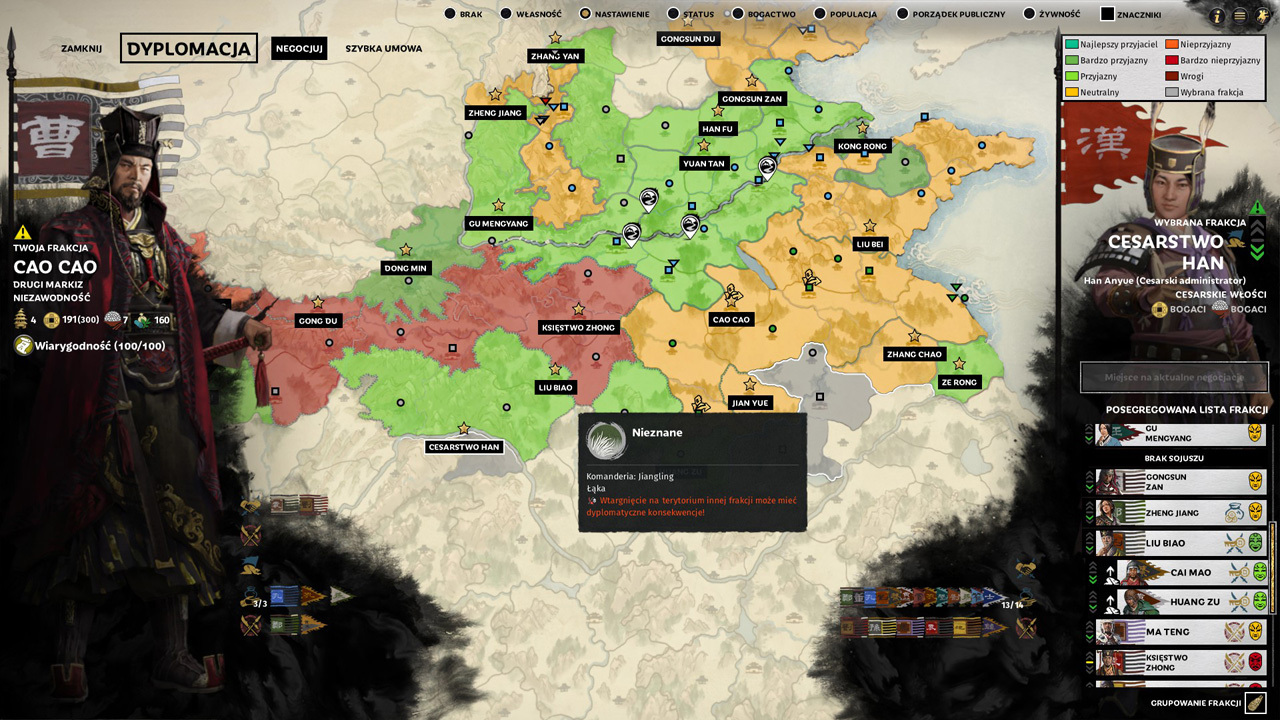Total War: Three Kingdoms dyplomacja