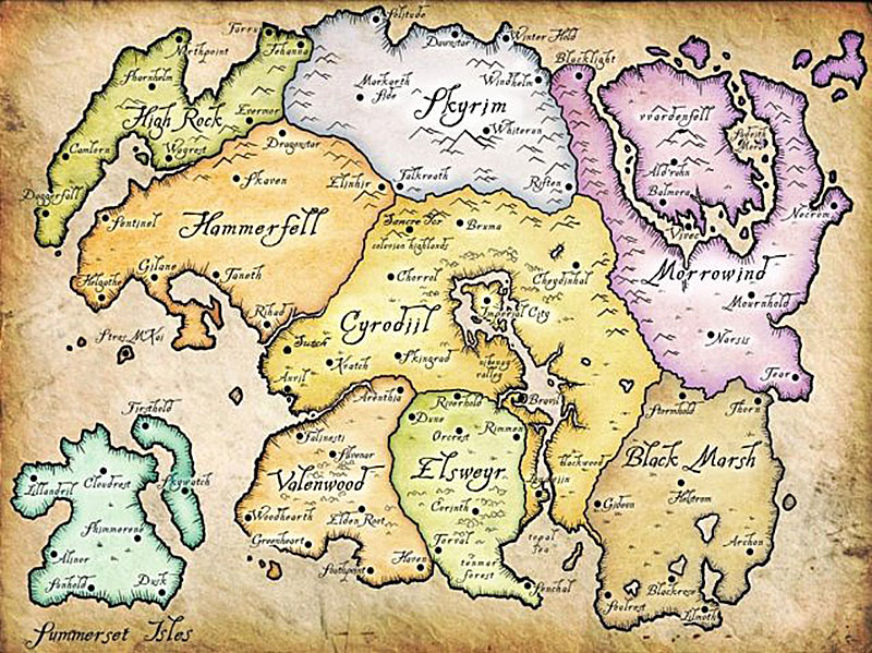 Mapa The Elder Scrolls Online