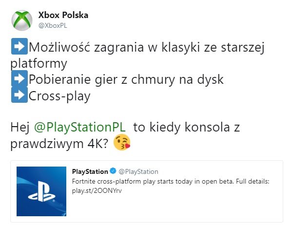Xbox Polska vs. PlayStation Polska