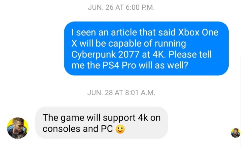 Cyberpunk 2077 4K PS4 Pro
