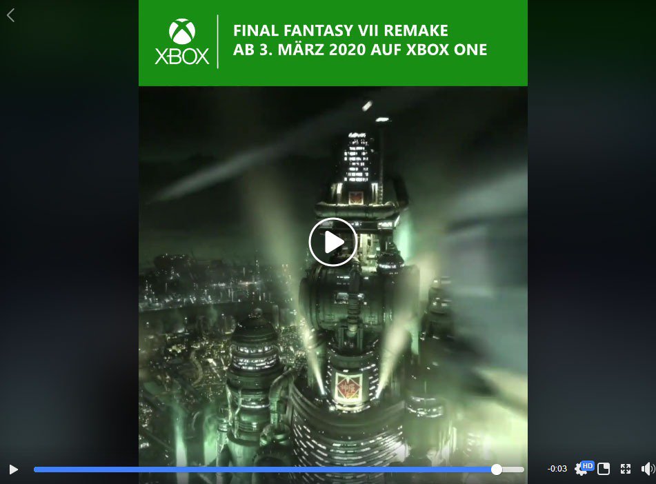 final fantasy VII remake xbox potwierdzenie 2