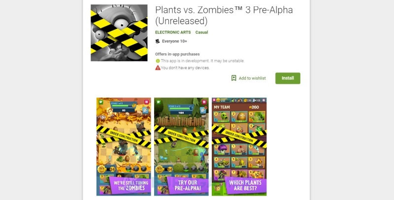 Plants vs. Zombies 3 wyciek