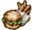 Hamburger z frytkami