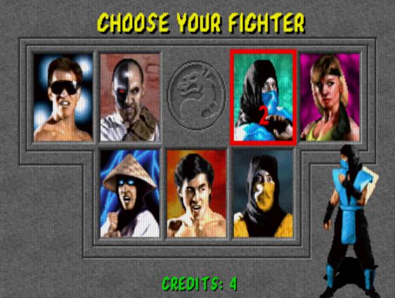 Mortal Kombat (ekran wyboru postaci)